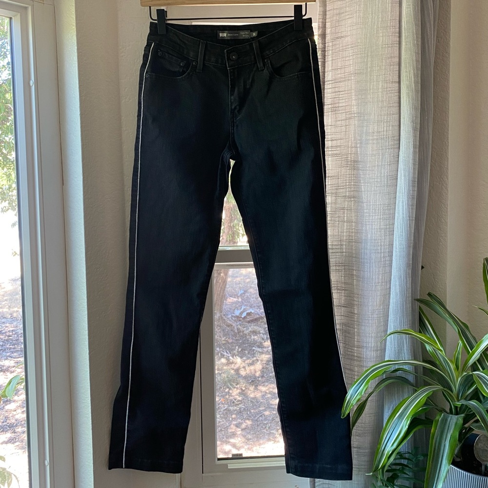 LEVI'S Black Classic Rise Sim Leg Jeans Size 26